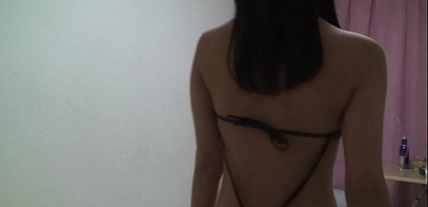  Japanese teen changes G-strings in her apartment